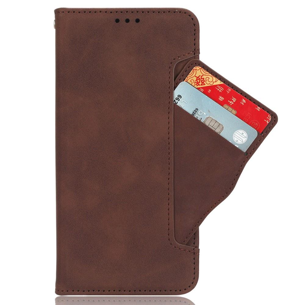 Flip Case for Motorola Edge 50 Ultra, Card Slot, Brown