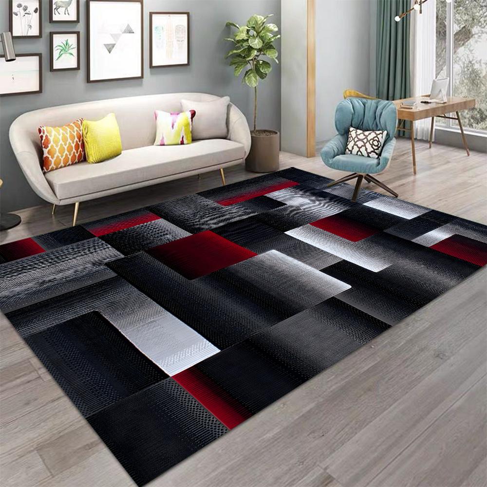 Χαλί Περιοχής Σκανδιναβικού Στυλ Αφηρημένο Γεωμετρικό Χαλί Αντιολισθητικό Πλενόμενο Χαλί για Σαλόνι Υπνοδωμάτιο και Διακόσμηση Σπιτιού Πατάκι Δαπέδου