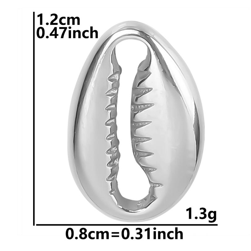 Starfish Conch Fish Tail Silver Color Stainless Steel Charms For Jewelry Making Supplies Ocean Animal Pendant 6pcs/Lot Breloque