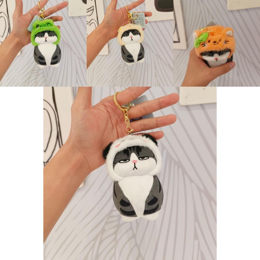 Adorable Cartoon Plush Cat Keychain Cute Soft Toy Personalized Backpack Charm