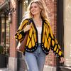 Costume di Halloween Maglieria Estetica Shawl Cardigan a Maglia Farfalla, Poncho a Manica Pipistrello Aperto Davanti Abbigliamento Artistico per Festival per Donne Mantellina,