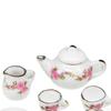 11 Pieces Mini Dollhouse Tea Set Ornament Kitchen Decorated Playset Ceramic Party Accessories