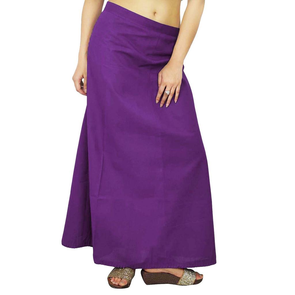 Inskirt Lining For Sari Ethnic Indian Ready-made Solid Cotton Petticoat