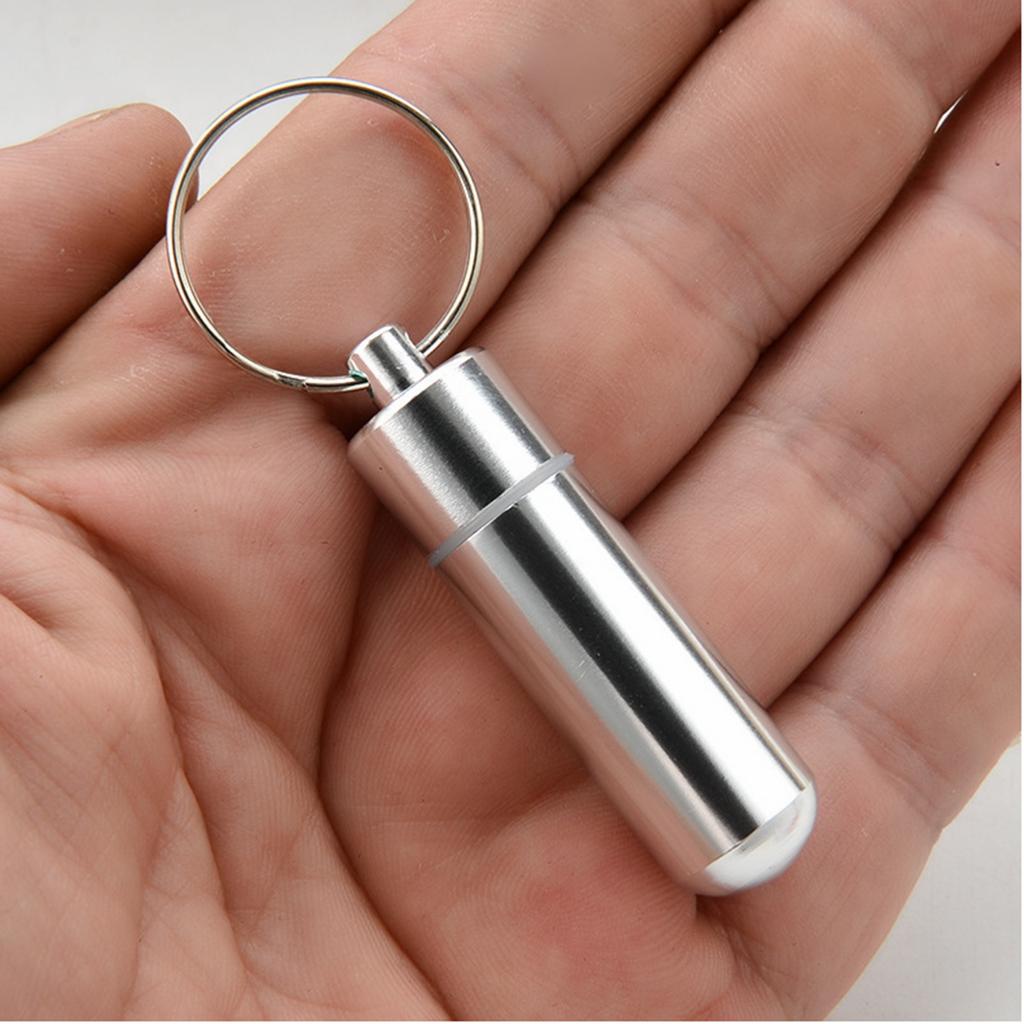 Waterproof Pills Box Mini Aluminum Alloy Travel Medicine Storage Box Scratch & Abrasion Resistance for Travel Outdoors