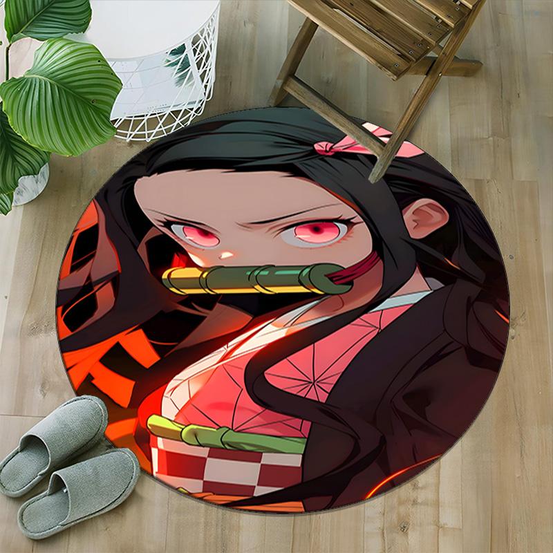 1pc Nezouko Carpet, Round Rug, Comfortable, Suitable for Entryways, Living Rooms, Office, And Bedrooms, Christmas Decoration