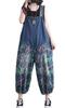 Mouhoukyo Denim Loose Cropped Sizes Women's Overalls, Wide-Leg Pants, Jeans, Fit, Printed, Length, Casual, Flattering, M-2XL, Spring/Autumn (Color