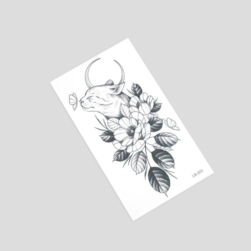 

Маленькие свежие цветочные и животные временные татуировки наклейки на руку - водонепроницаемые 9*16 см Fresh Flower Arm 9x16 cm