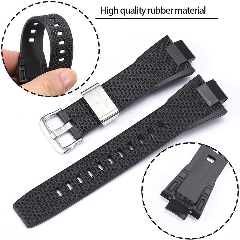 Watch Accessories For Casio G-SHOCK GST-B400 Series Resin Strap Men's Sports Waterproof Rubber Replacement Watchband Bracelet