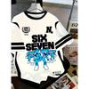 Camiseta Para Crianças 67 Seis Sete Cérebro Podre Italiano Piada de Matemática Tops Y2k Jogo Ditado Manga Curta Gráfica Y2k Camiseta Infantil
