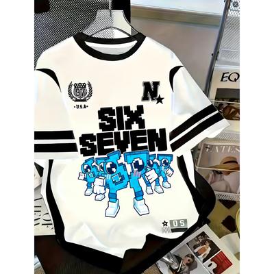 Koszulka dla dzieci 67 Six Seven Italian Brain Rot Math Joke Tops Y2k Game Saying Short Sleeve Graphic Y2k Koszulka dziecięca