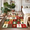 Christmas Printed Square Area Rug Soft Non Slip Floor Carpet For Bedroom Holiday Gift