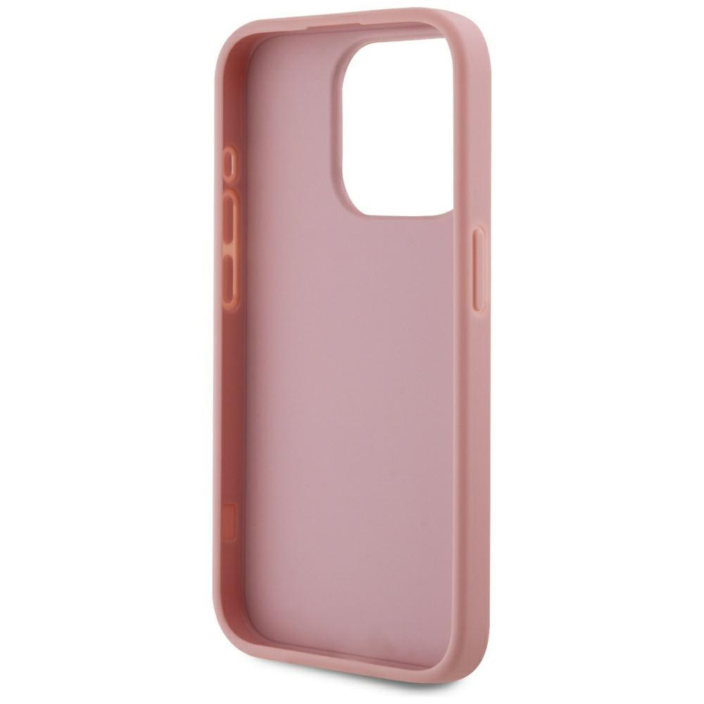 Karl Lagerfeld Wrinkled Metal Signature Case for iPhone 15 Pro Pink