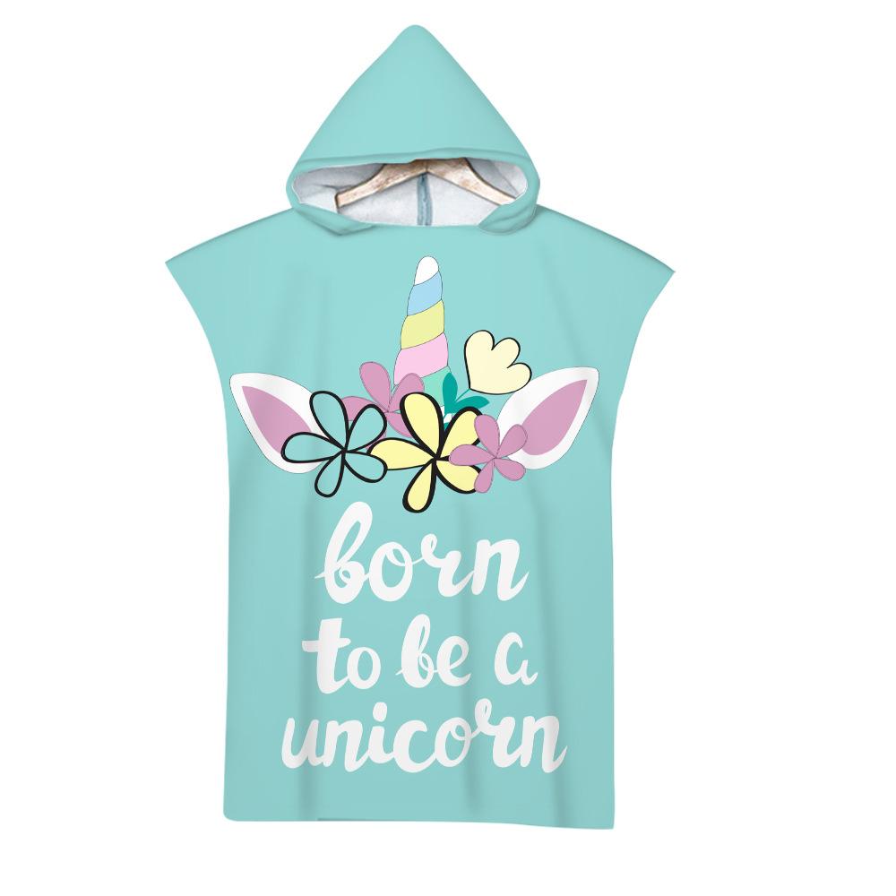 Leaf Microfiber Beach Towel Quick Dry Hooded Cloak Wetsuit Towels Adult Kids Parent-Child Poncho Bathrobe For Swim Surf