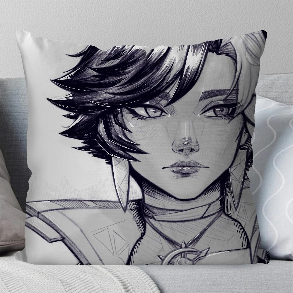 Luna S-Snow Game M-Marvel Rivals Pillow Case Square Pillow Bedroom Sofa Leisure Comfort CushionLiving Room Home Decoration 40X40