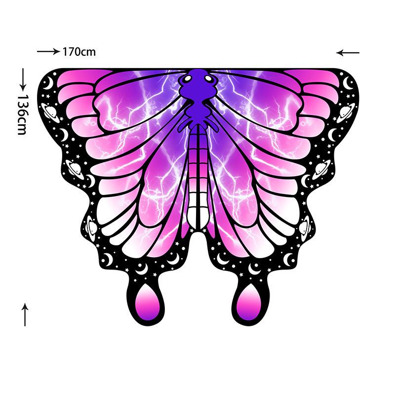 Butterfly Cloak Gradient Halloween Dance Shawl Wings
