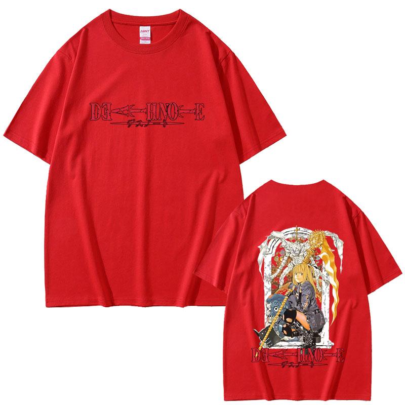 Anime Death Note Ryuk Misa Merch Tshirt Unisex Women Casual Oversized Soft Cotton Short Sleeve Cartoon Unisexga Cosplay Streetwear S