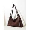 Fashiable Large Capacity Women's Leather Shoulder Bag High-End Feel Suede Autumn Winter Commuter Tote Handbag