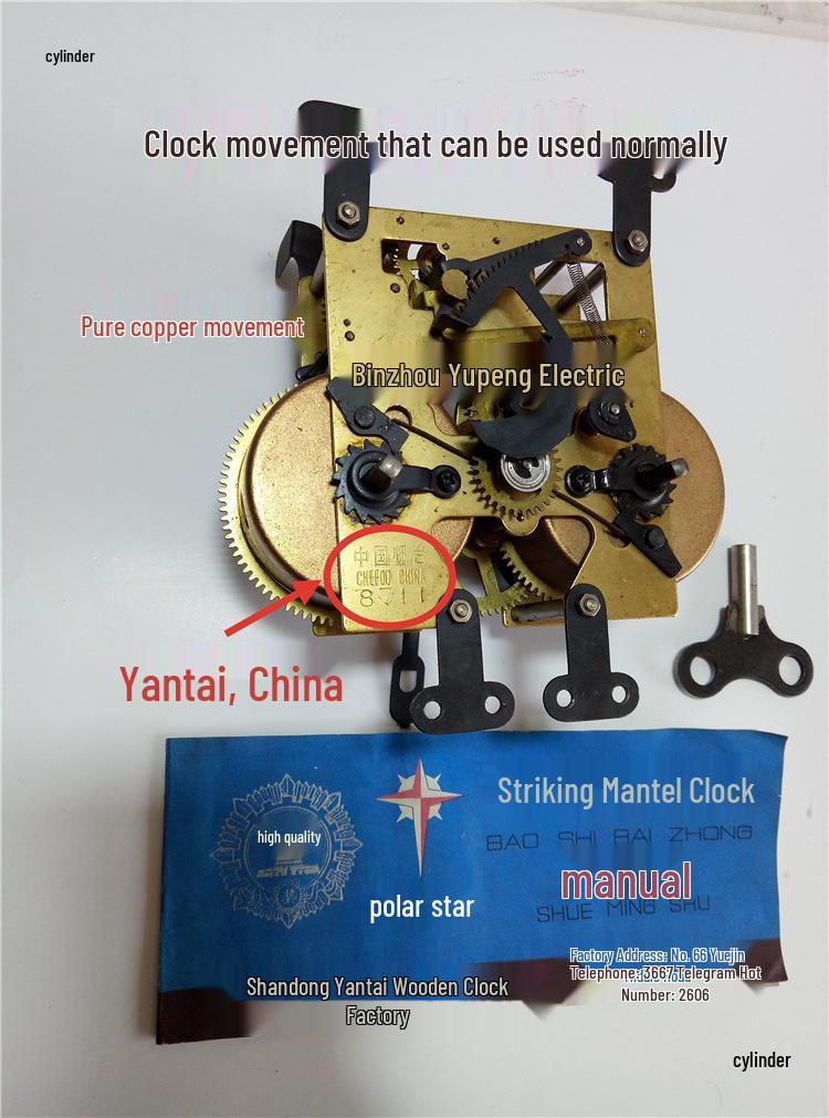Three-Five Polaris Mechanical Mantel Clock Mainspring Repair Parts for 15-31 Day Wooden Clocks