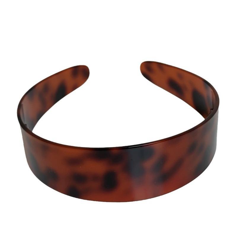 Europäisches und Amerikanisches Persönlichkeits-Schildpattmuster-Zähne Breiter Rand Stirnband Retro-Platte Anti-Rutsch-Stirnband Druck-Haarspange Gesichtswasch