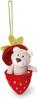 NICI Urso de Pelúcia Bendix 13cm Urso Morango Verde Brinquedo de Pelúcia Chaveiro Animal de Pelúcia Fofinho 49435