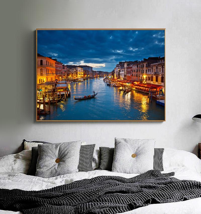 Ocean Beach Sea Road Seascape Modern Landscape Posters and Prints Canvas Printing  Wall Art Pictures for Living Room Home Decor No Frame