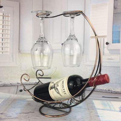 Creative Metal Display Stand Wine Glass Holder Bracket Decor Hanging Wine Rack