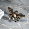 Albină solidă din alamă pură, figurină metalică, ornament, birou antic creativ, decorare pentru casă, accesorii miniaturale