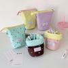 Simple Large-capacity Pencil Case Dopamine with Zipper Cosmetic Bag Pen Holder Bag