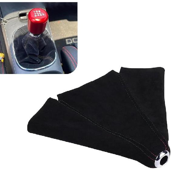 Car Shift Boot Cover, Suede Leather Shift Knob Dust Cover, Manual Auto Gear Shifter Boot Sleeve Protector, Gear Gaiter Covers, Universal Car Interior