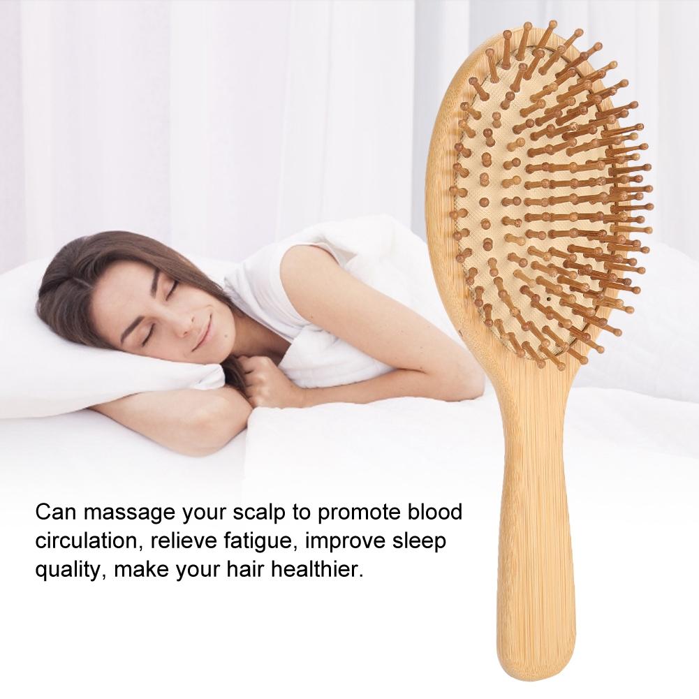 Solid Wood Hair Massage Comb Anti Static Hairbrush Portable Scalp Massage Comb