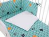 Double-sided 2-piece cotton children's bedding - mint forest