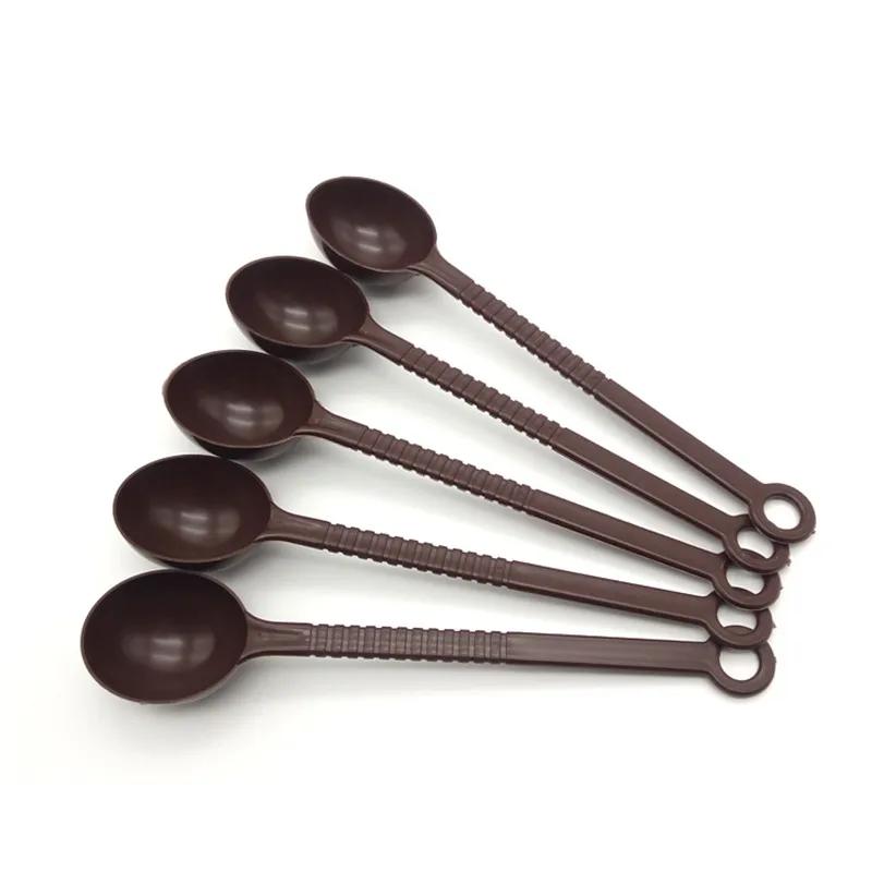 10 Pcs To 100 Pcs 10g Plastic Long Handle Measuring Spoon Milk Powder Espresso Scoop Baking Coffee Milk Tea Measure Baking Tool