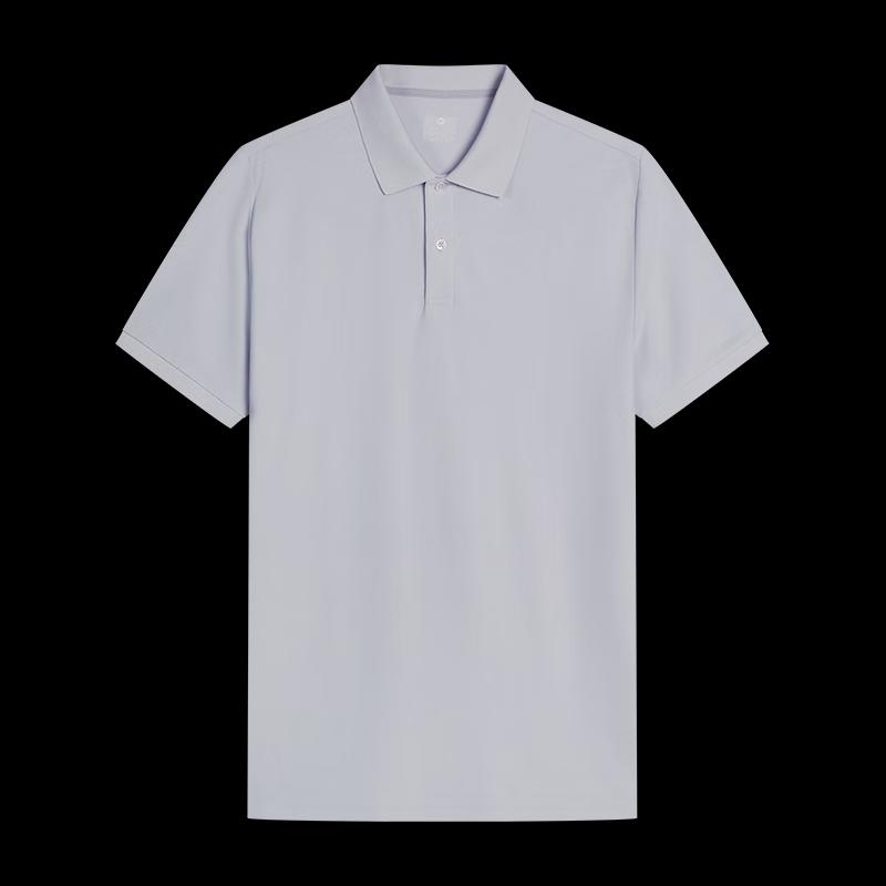 Jingzao Mulberry Silk Blend Men's Short Sleeve Polo Shirt