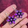Cercei cu turcoaz și cupru violet, bijuterii din argint 925 masiv, cercei cu pietre prețioase, cadou pentru ea, bijuterii delicate lucrate manual