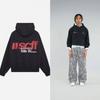 Unisex Oversized Hooded Sweatshirt With Letter Print Cotton Blend Loose Fit Fall Casual Wear