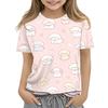 Kids Animal Print Short Sleeve T Shirt Casual Loose Fit Crew Neck Top Soft Comfortable Fabric Suitable for Everyday Wear