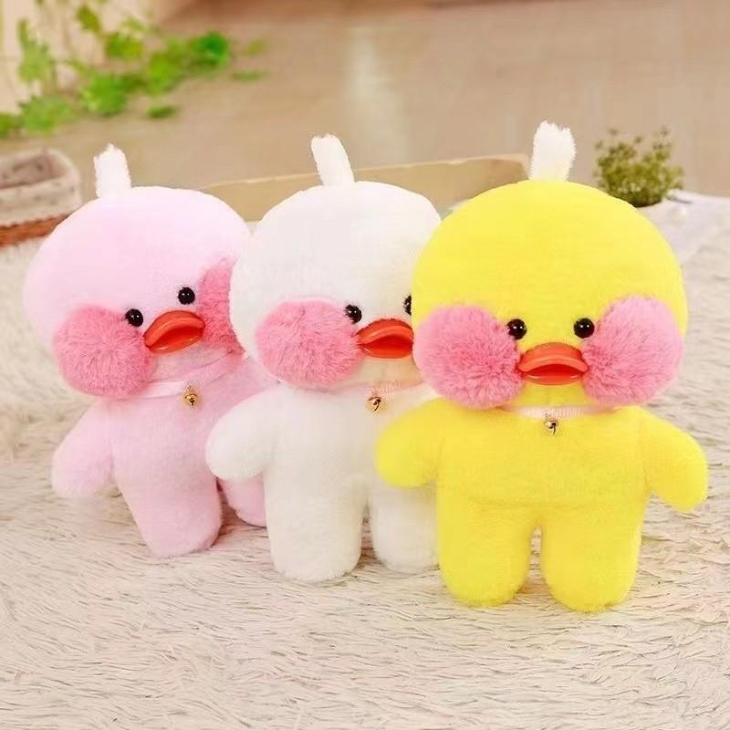 Charming Duck Plush Keyring Fluffy Pp Cotton Stuffed Animal Bag Ornament 12cm