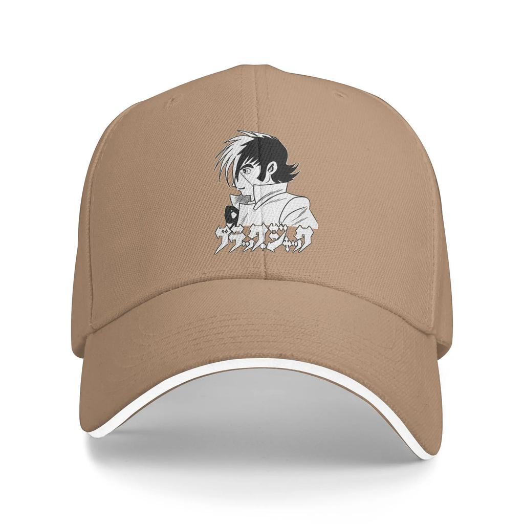 Black Jack Anime Baseball Cap  Women Unisex Custom Logo Trucker Hat Summer Fashion Outdoor Gym Adjustable Baseball Caps