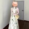 French Sleeveless Vest Floral Dress Children's Summer New Seaside Vacation Temperament Long Dress