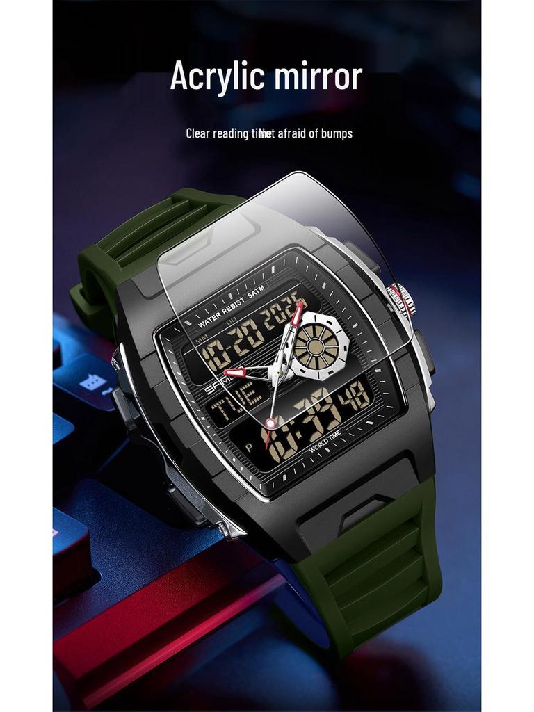 Sanda Trendy Multifunctional Sports Watch with Countdown, Snooze & Luminous Waterproof Features for Students - Model 3397