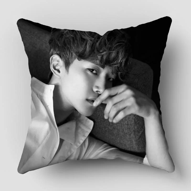 Lee Junho 02 Pillow Case Wedding Decorative Fabric Pillows Cover New Year Accessories PillowCase 45X45cm 711WJY 45x45cm 18x18in