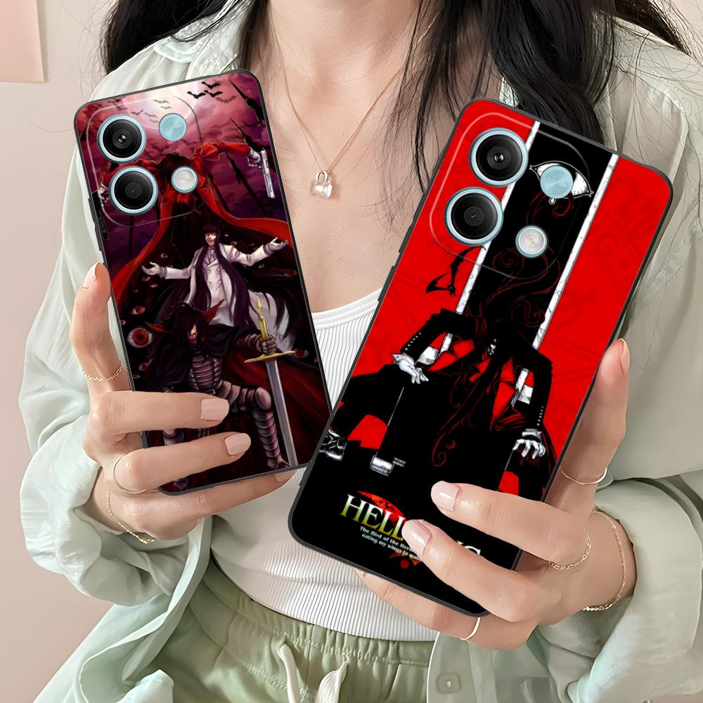 Anime Alucard Hellsing Phone Case for Xiaomi Redmi Note 14 13 12 11 S Pro Plus 4G 5G Colorful Printing Cover Luxury Cover Pretty