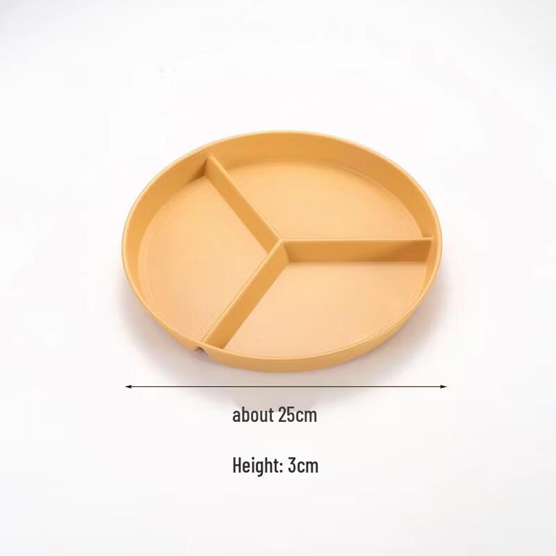 ZISIZ Modern Round 3-Compartment Divided Plate