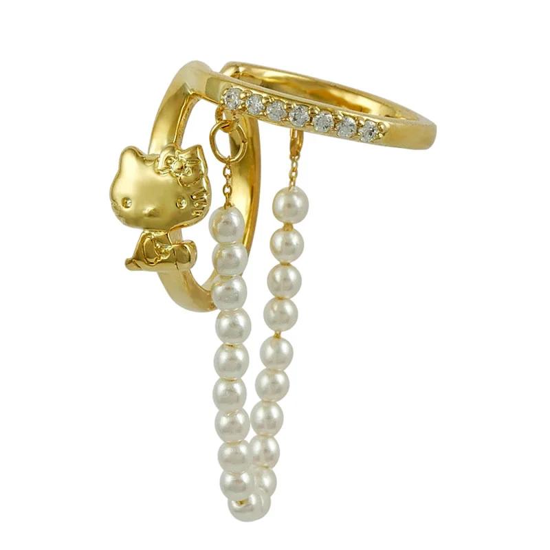 Sanrio Hello Kitty Double Ear Cuff D Gold Japan NEW Sanrio Characters