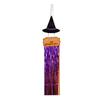 Wood Sign with Tassels Halloween Decoration Front Door Hanging Plaques Ornament with Bat Witch Pattern for Home Decors