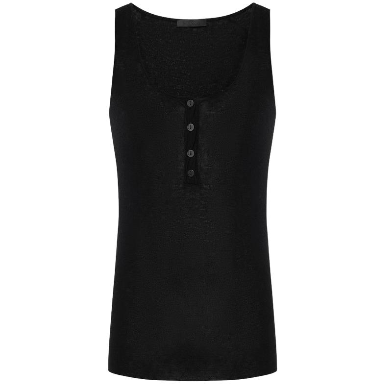 МО&Ко. Женский майка-henley из смеси шерсти мериноса XS