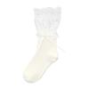 Ballet Style Lace Edge Socks Bow Mid Calf Socks Piles Socks Lolita Socks  Boot Socks