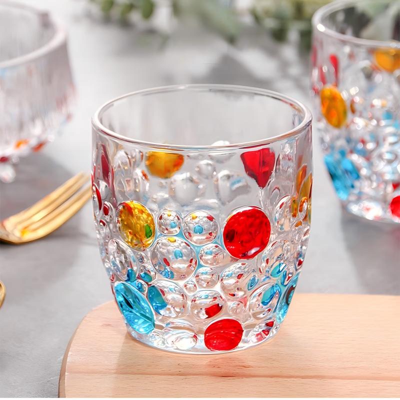 Dian Ruian Painted Dot Glass Cup Set