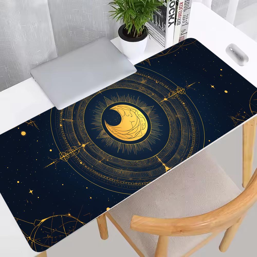 Astronomical Astrology Mouse Pad Pc Gaming Machine Rubber NonSlip Lock Edge Gaming Speed Keyboard Pad Office Expansion Desk Pad