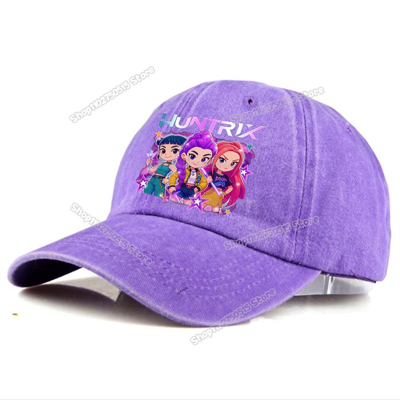 KPop Demon Hunters Retro Washed Baseball Caps for Women Girl  Snapback Sunhats Outdoor Travel Sunshade Peak Cap Hip Hop Dad Hat